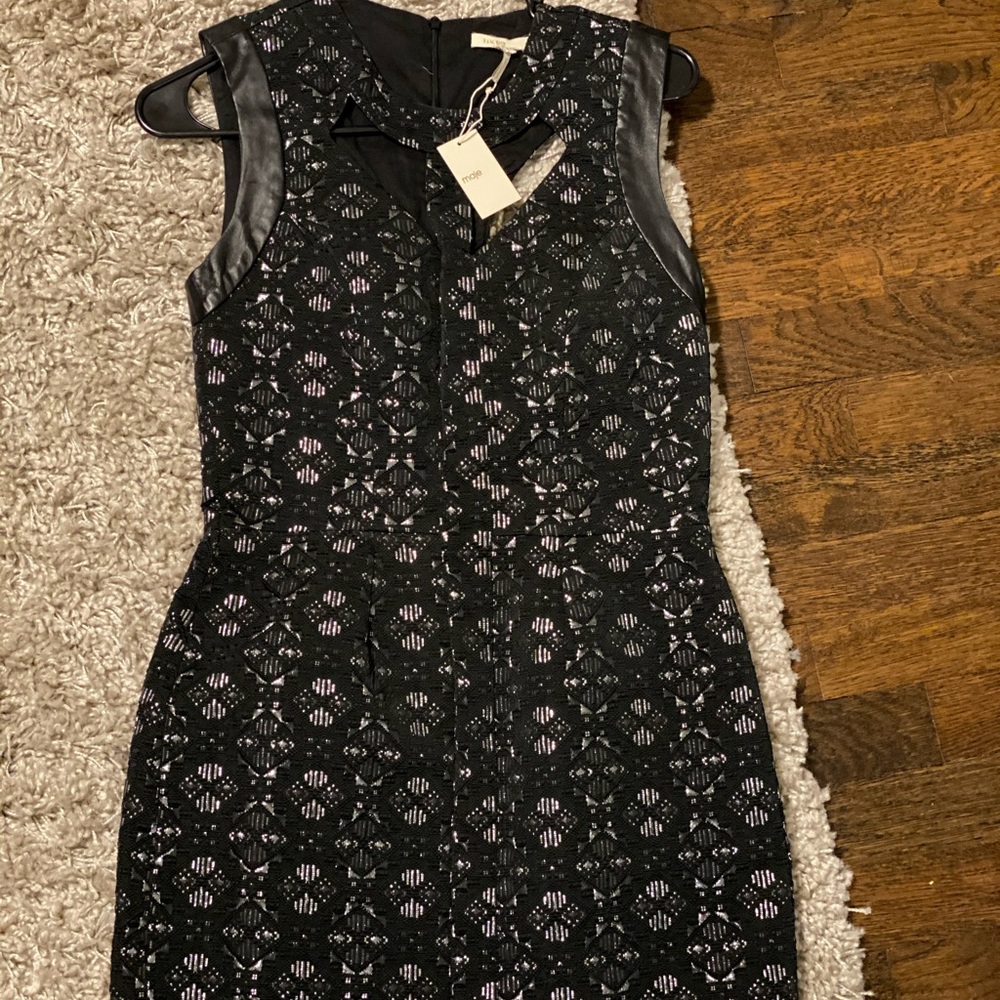 Maje Structures Jacquard Dress